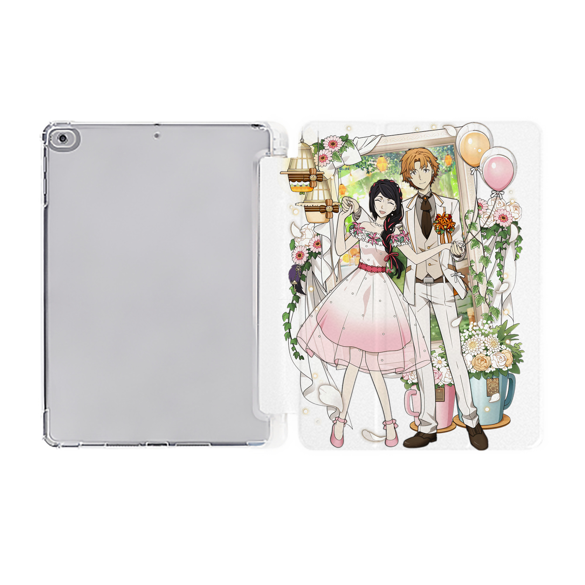 （画像用） 文豪ストレイドッグス Bungo Stray Dogs IPad ケース ペン収納付き 三つ折りスタンド PUレザー×シリコン 対応機種9.5/10.5/10.9インチ